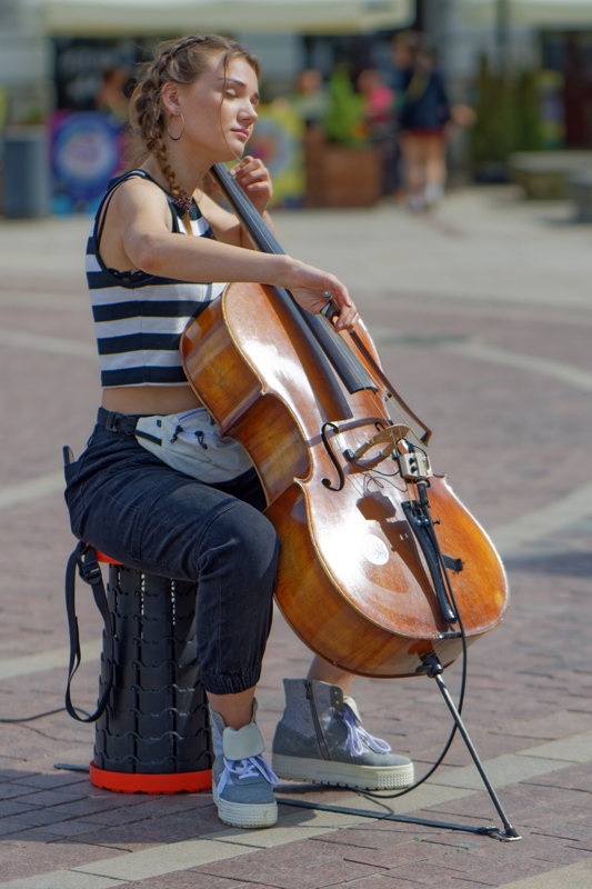 Girl playing a cello 1